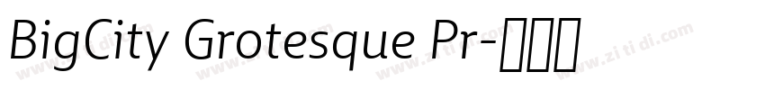BigCity Grotesque Pr字体转换